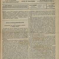 0293 - Page 281 - Sommaire / Revue clinique hebdomadaire. Inauguration du cours de Clinique médicale à l'Hôpital Necker
