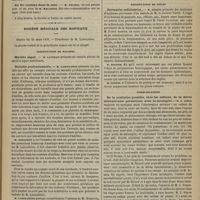 0305 - Page 293 - Société de biologie. Séance du 25 mars 1876. Communications. Vibrions. Bactéries. M. Martin / Du fer contenu dans la rate. M. Picard / Société médicale des hôpitaux. Séance du 24 mars 1876. Présentation de malades. Myélite aiguë. M. Laveran / Maladie professionnelle. M. Laboulbène / Cancer du larynx. M. Isambert / Présentation de pièces. Dermatite exfoliatrice. M. Féréol / Communications. De la confusion possible, chez les enfants, de la fièvre intermittente pernicieuse avec la méningite. M. J. Simon