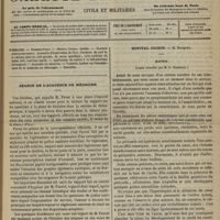 0357 - Page 345 - Sommaire / Séance de l'Académie de médecine. [Dr Brochin] / Hôpital Cochin. M. Bucquoy. Aortite. (Leçon recueillie par M. G. Marseille)