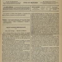 0365 - Page 353 - Sommaire / Revue clinique hebdomadaire. Otite avec vertige. - Maladie de Ménière