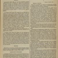 0385 - Page 373 - Société de chirurgie. Séance du 19 avril 1876. Correspondance. M. Houel, de la part de M. C. Fauvel : Traité des maladies du larynx, accompagné d'un traité pratique de laryngoscopie / Rapports. M. Polaillon, au nom d'une commission composée de MM. Guéniot, Blot et Polaillon : Un rapport sur un appareil en soie appelé sériceps par son auteur, et sur un nouveau tracteur obstétrical mécanique / M. le Dentu : Ligature de l'artère iliaque externe / Élection / Présentation d'instruments / Variétés. Lettres sur l'enseignement de la médecine en Allemagne