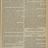 0393 - Page 381 - Société de biologie. Séance du 22 avril 1876. Communications. Éruption vaccinale anomale. M. Dumontpallier / Présentation de pièces. Calculs hépatiques. M. Galippe / Addition à la séance du 8 avril 1876. Localisations cérébrales. M. Raymond / Société médicale des hôpitaux. Séance du 14 avril 1876. Communications. Kyste hydatique du foie, ponction, urticaire consécutive. M. Laveran / Hémiplégie, hémianesthésie, aphasie dans le cours d'une fièvre typhoïde. M. Brouardel