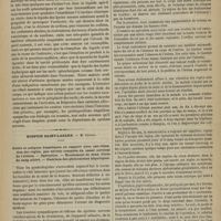 0399 - Page 387 - Hôpital du Val-de-Grâce. M. Laveran. Kyste hydatique du foie ; guérison après une seule ponction ; urticaire consécutive à la ponction / Hospice Saint-Lazare. M. Chéron. Ictère et coliques hépatiques en rapport avec une rétention des règles, par atrésie complète du canal cervical de l'utérus. - Opération. - Écoulement de deux litres de sang altéré. - Guérison des phénomènes hépatiques