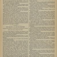 0401 - Page 389 - Hospice Saint-Lazare. M. Chéron. Ictère et coliques hépatiques en rapport avec une rétention des règles, par atrésie complète du canal cervical de l'utérus. - Opération. - Écoulement de deux litres de sang altéré. - Guérison des phénomènes hépatiques / Note relative à un fait de gastronomie pratiquée pour extraire un corps étranger (fourchette) de l'estomac ; par M. Léon Labée...