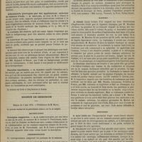 0441 - Page 429 - Société de biologie. Séance du 6 mai 1876. Communications. Structure des yeux composés des animaux articulés. M. Jules Kunckel / Albuminurie provoquée par des applications externes de teinture d'iode. M. Regnard, au nom de M. J. Simon et en son propre nom / Pustules vaccinales. M. Trasbot / Société de chirurgie. Séance du 3 mai 1876. Rectification. Coxalgies suppurées. M. H. Cazin / Correspondance / Vote / Rapport. M. Périer : Hydrorachis traité par la ligature élastique, par M. Mouchez... / Discussion
