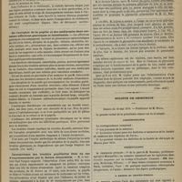 0457 - Page 445 - Revue de la presse. Traitement des tumeurs suspectes par l'eau de mer et l'iode. (Rev. de thérapeut. médico-chirurg.) / De l'athophie de la pupille et des amblyopies dans certaines affections gastriques et intestinales. (Un. méd.) / Intermittence des troubles pupillaires dans un cas d'empoisonnement par le datura stramonium. (Bordeaux méd.) / Glycosurie alimentaire chez les cirrhotiques. (Gaz. méd.) / Société de chirurgie. Séance du 10 mai 1876. Correspondance / Présentations / À propos du procès-verbal