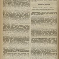 0504 - Page 492 - Académie de médecine. Séance du 22 mai 1876. Discussion sur la colique sèche. M. Mialhe / Société de biologie. Séance du 27 mai 1876. Communications. Taenia cucumerina. M. Chatin / Influence de l'excitation du sciatique sur la température du membre correspondant. M. Lepine / Numérisation des globules sanguins. M. Grancher