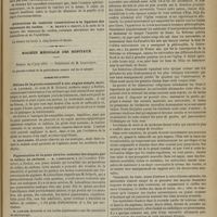 0577 - Page 565 - Société de biologie. Séance du 10 juin 1876. Communications. Indépendance de la voix et de la parole. M. Glénard / Rapport entre l'accommodation et le diamètre de la pupille. M. Drouin / Altérations du testicule consécutives à la ligature des vaisseaux du cordon. M. Brawn / Société médicale des hôpitaux. Séance du 9 juin 1876. Communications. Oedème de la glotte consécutif à une angine simple, mort. M. Laveran, au nom de M. Richard... / Pigmentation de la peau chez les malades intoxiques par le sulfure de carbone. M. Laboulbène / Variétés. Lettres sur l'enseignement de la médecine en Allemagne