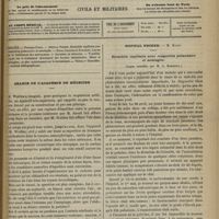 0581 - Page 569 - Sommaire / Séance de l'Académie de médecine. [Dr Victor Revillout] / Hôpital Necker. M. Hardy. Bronchite capillaire avec congestion pulmonaire et méningite. (Leçon recueillie par M. G. Marseille)
