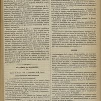 0585 - Page 573 - Royal College of Surgeons. M. Tim. Holmes. Leçons sur le traitement des anèvrysmes. (Traduites de l'anglais par le Dr C. Caussidou). Deuxième leçon / Académie de médecine. Séance du 20 juin 1876. Correspondance non officielle. M. Charcot, au nom de M. le Docteur F. de Ranse... : Clinique thermo-minérale de Néris / Lecture. M. Armaingaud... : Névrose vaso-motrice se rattachant à l'état hystérique, avec accès régulièrement intermittents, biquotidiens, sommeil d'une durée toujours égale, avec anesthésie complète, à l'exception d'un seul point du corps. - Congestion locale intermittente quotidienne des conjonctives. - Asphyxie locale des extrémités également intermittente. - Chromidrose des paupières. - Guérison par les courants intermittents appliqués sur le point douloureux vertébral