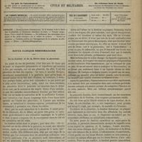 0589 - Page 577 - Sommaire / Revue clinique hebdomadaire. De la douleur et de la fièvre dans la pleurésie