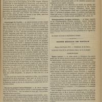 0601 - Page 589 - Société de biologie. Séance du 24 juin 1876. Communications. Inoculations de pemphigus. M. Vidal / Physiologie de l'oreille. M. Gellé / Un cas de purpura hémorrhagique. M. Couty / Hémianesthésie d'origine cérébrale. M. Pitre / Société médicale des hôpitaux. Séance du 23 juin 1876. Communication. Taenia inerme. M. Léon Colin / Présentation de pièce. Ulcération de la langue, de la voute palatine, etc., chez un phthisique. M. Vallin