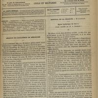 0605 - Page 593 - Sommaire / Séance de l'Académie de médecine. [Dr Victor Revillout] / Hôpital de la Charité. M. Lancereaux. Kyste hydatique du foie. (Leçon recueillie par M. G. Marseille)
