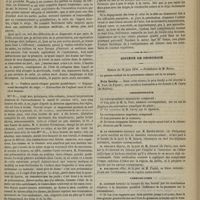 0617 - Page 605 - Obstétrique. De quelques difficultés d'accouchement inhérentes à la présentation du siège et de l'emploi du crochet mousse. Par M. Bailly... / Société de chirurgie. Séance du 28 juin 1876. Prix Gerdy / Correspondance. M. Tillaux, de la part de M. Giraud... : Traitement du tétanos par l'emploi à l'extérieur de l'éther sulfurique / Communication