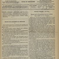 0677 - Page 665 - Sommaire / Séance de l'Académie de médecine. [Dr Victor Revillout] / Hôpital Necker. M. Hardy. Cyanose due à la persistance du trou de Botal. (Leçon recueillie par M. G. Marseille)