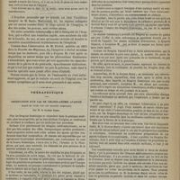 0689 - Page 677 - Note sur deux cas de rhumatisme articulaire aigu avec accidents du côté de la peau, des séreuses et de la miction, par M. J. Marty... / Thérapeutique. Observation d'un cas de chloro-anémie avancée traité et guéri par les dragées Dominique. Par M. le Docteur Baron