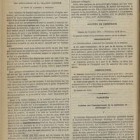 0690 - Page 678 - Thérapeutique. Observation d'un cas de chloro-anémie avancée traité et guéri par les dragées Dominique. Par M. le Docteur Baron / Des applications de la traction continue au moyen de l'appareil à sparadrap. (Gaz. méd. de Strasbourg) / Société de chirurgie. Séance du 19 juillet 1876. Correspondance / Communications / Variétés. Lettres sur l'enseignement de la médecine en Allemagne