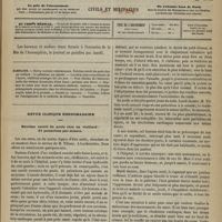 0757 - Page 745 - Sommaire / Revue clinique hebdomadaire Extrême rareté du pouls chez un vieillard : 21 pulsations par minute