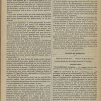 0769 - Page 757 - Contribution à l'étude des effets toxiques de la digitale ; par M. le Docteur Rames... / Société de biologie. Séance du 12 août 1876. Communications. Du morphinisme chronique. M. Laborde / Effets de l'excitation du bout périphérique du nerf sciatique coupé sur la vascularisation de la patte correspondante. M. Lépine