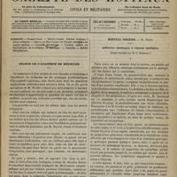 0773 - Page 761 - Sommaire / Séance de l'Académie de médecine. [Dr Victor Revillout] / Hôpital Necker. M. Hardy. Affection cardiaque à lésions multiples. (Leçon recueillie par M. G. Marseille)