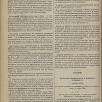 0858 - Page 846 - Association française pour l'avancement des sciences. Congrès de Clermont. Section des sciences médicales. Séance du 24 août (matin). Propriétés caustiques du bromure de potassium. M. Perrault... / Rapports entre le travail musculaire, la chaleur et la proportion d'urée. M. Blatin fils... / De certaines formes graves du coup de fouet. M. Verneuil / Inscription photographique des variations électriques des nerfs, des muscles du coeur, avec l'électromètre de Lypmann. M. François-Franck, au nom de M. Marey / Des troubles de la sensibilité dans la contracture idiophatiques des extrémités. M. Manouvriez fils... / Séance du 25 août. Causes et effets des dégénérescences physiques intellectuelles et morales dans les populations rurales. M. Planat / Myopie progressive avec diminution de l'acuité visuelle. M. Chibret... / Des ulcères et fistules diabétiques et de leur traitement par les eaux alcalines. M. Verneuil, au nom de M. Cornillon... / Sur un cas d'ulcère tuberculeux des gencives, de la joue et des deux lèvres. Au nom de M. Ledentu, M. Verneuil / Oligurie traumatique. M. Verneuil, au nom de M. Nepveu / Variétés. Lettres sur l'enseignement de la médecine en Allemagne
