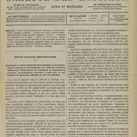 0989 - Page 977 - Sommaire / Revue clinique hebdomadaire. Anasarque et ascite albuminuriques pendant la grossesse. Crises répétées de vomissement et de diarrhée. Accès de suffocation. Paracentèse de l'abdomen et mouchetures cutanées. Accouchement provoqué à sept mois et une semaine de gestation. Malade en voie de guérison