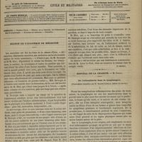 1045 - Page 1033 - Sommaire / Séance de l'Académie de médecine. [Dr Brochin] / Hôpital de la Charité. M. Trélat. De l'albuminurie dans la lymphangite. (Observations recueillies par M. Maurice Letulle...)