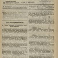 1053 - Page 1041 - Sommaire / Revue clinique hebdomadaire. De la valeur séméiotique de l'expectoration dans la phthisie pulmonaire