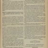 1055 - Page 1043 - Revue clinique hebdomadaire. Affection syphilitique des membranes profondes de l'oeil. - Frictions mercurielles. - Grande amélioration / Anasarque et éclampsie albuminurique pendant la grossesse. - Traitement mixte par la saignée et le chloral. - Accouchement à terme d'un enfant vivant. - Guérison / Société de chirurgie. Séance du 8 novembre 1876. Correspondance