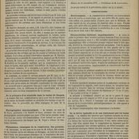 1065 - Page 1053 - Société de biologie. Séance du 11 novembre 1876. Communications. Des suppléances cérébrales. M. Luys / De la présence d'un alcaloïde dans la racine de thapsia. M. Hardy / Photographies microscopiques. M. Duret, au nom de M. Fayet / Phénomènes chimiques de la respiration des poissons. M. Reynard, en son nom et au nom de M. Jollyet / Prétendus empoisonnements par le cuivre. M. Galippe / Société médicale des hôpitaux. Séance du 10 novembre 1876. Communications. Botriocéphale. M. Lereboullet / Circonvolution cérébrale supplémentaire. M. Luys / De la fièvre thyphoïde et de son traitement par les bains froids. M. Féréol