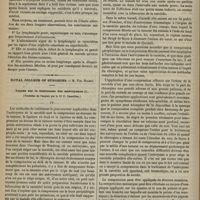 1072 - Page 1060 - Hôpital de la Charité. M. Trélat. De l'albuminurie dans la lymphangite. (Observations recueillies par M. Maurice Letulle...) / Royal College of Surgeons. M. Tim. Holmes. Leçons sur le traitement des anévrysmes. (Traduites de l'anglais par le Dr C. Caussidou)