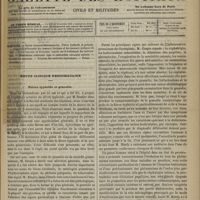 1101 - Page 1089 - Sommaire / Revue clinique hebdomadaire. Fièvre typhoïde et granulie
