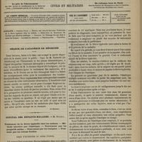 1117 - Page 1105 - Sommaire / Séance de l'Académie de médecine. [Dr Brochin] / Hôpital des Enfants-Malades. M. Bouchut. Traitement de la fièvre typhoïde chez les enfants. - Méthode abortive par l'émétique. - Traitement par les purgatifs salins. - Traitement par les toniques. - Traitement par les lotions froides