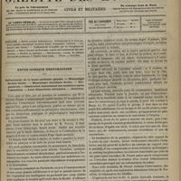 1125 - Page 1113 - Sommaire / Revue clinique hebdomadaire. Enfoncement de la bosse pariétale gauche. - Hémiplégie faciale droite. - Monoplégie brachiale droite. - Trépanation. - Diminution instantanée des accidents après l'opération. - Leur disparition ultérieure. - Guérison
