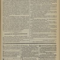 1171 - Page 1159 - Société de biologie. Séance du 9 décembre 1876. Communications. Modifications de forme que subit la tête du foetus pendant l'accouchement. M. Budin / Chronique et nouvelles scientifiques. Faculté de médecine. - Laboratoire de chimie biologique / Faculté des sciences de Paris / Collège de France / Hôpitaux de Paris / Distinctions honorifiques / École de médecine de Marseille / École de pharmacie de Nancy / Muséum d'histoire naturelle. Cours de chimie organique
