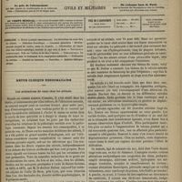 1173 - Page 1161 - Sommaire / Revue clinique hebdomadaire. Les altérations du coeur chez les aliénés