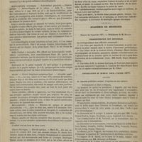 0015 - Page 3 - Hôpital des Enfants-malades. M. Bouchut. Revue d'ophthalmoscopie médicale de cérébroscopie pour l'année 1876 / Académie de médecine. Séance du 2 janvier 1877. Correspondance non officielle / Installation du bureau pour l'année 1877