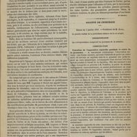 0023 - Page 11 - Revue clinique hebdomadaire. Albuminurie dans la fièvre typhoïde. Stéatose des reins / Société de chirurgie. Séance du 3 janvier 1876. Correspondance / Communication. Luxation de l'appendice xiphoïde pendant le cours de la grossesse. M. Polaillon / Rapports