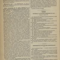 0026 - Page 14 - Société de biologie. Séance du 24 décembre 1876. Communications. Du bromure d'éthyle. M. Rabuteau / Lésion traumatique de la partie inférieure de la moelle ; paralysie immédiate et complète des quatre membres ; guérison avec affaiblissement du bras du côté opposé à la lésion. M. De Beurmann / Disposition du tissu spongieux dans les os longs. M. Duret / Thèses soutenues à la Faculté de médecine de Paris pendant l'année 1876 / Chronique et nouvelles scientifiques. École de médecine d'Alger / École de médecine de Rennes