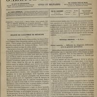 0037 - Page 25 - Sommaire / Séance de l'Académie de médecine [Dr Victor Revillout] / Hôpital Necker. M. Hardy. Fièvre typhoïde. - Difficulté du diagnostic différentiel avec la granulie généralisée