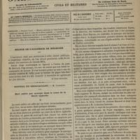 0061 - Page 49 - Sommaire / Séance de l'Académie de médecine. [Dr Victor Revillout] / Hôpital du Gros-Caillou. M. Libermann. Mort subite par syncope dans le cours de la fièvre typhoïde