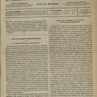 0069 - Page 57 - Sommaire / Revue clinique hebdomadaire. La métallothérapie à la Salpêtrière / Cancer de l'oesophage et du cardia, ultérieurement généralisé
