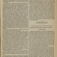 0081 - Page 69 - Laboratoire de M. Marey. Recherches expérimentales sur les effets cardiaques, vasculaires et respiratoires des excitations douloureuses ; par M. Fr. Franck / Société de biologie. Séance du 20 janvier 1877. Communications. Application des métaux sur les parties anesthésiées. M. Charcot