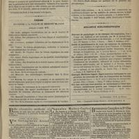 0123 - Page 111 - Société de biologie. Séance du 27 janvier 1877. Communications / Thèses soutenues à la Faculté de médecine de Paris pendant l'année 1876 / Hôpital Saint-Antoine / Bulletin bibliographique