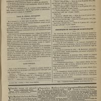 0131 - Page 119 - Bibliographie. Contribution à l'étude clinique et expérimentale du bain froid, au point de vue antipyrétique. Par C. Hussenet... / Leçon de clinique chirurgicale ; par sir James Paget / Santé publique / Chronique et nouvelles scientifiques. Corps de santé militaire / Faculté de médecine de Lille / Distinctions honorifiques