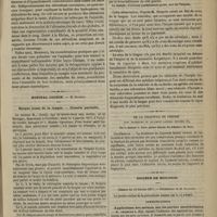 0151 - Page 139 - Hôtel-Dieu. M. Rigal. De l'asystolie / Hôpital Cochin. M. Desprès. Herpès (zona) de la langue. - Glossite partielle / De la fracture du péroné avec déchirure du ligament latéral interne ; par le Docteur G. Deny... / Société de biologie. Séance du 10 février 1877. Communications. Applications des métaux sur les parties anesthésiques. M. Charcot