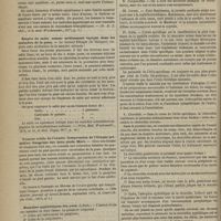 0170 - Page 158 - Revue de la presse. Hémophilie héréditaire. (H. Lossé.). (D. Z. f. chir., et D. med. Wochenschr., 1877, p. 7.) / Emploi du sable comme médicament topique dans les maladies de la peau. (Wien. Med. Wochenschr., 1876, n° 45, et Med. Times, 1877, p. 46) / Tumeur solide de l'ovaire. Compression de l'iliaque primitive. Gangrène des deux pieds. Mort. (The obstetr. journal of Great Britain, septembre 1876, et Centralb. für Chir., 1877, n° 1) / Maladies syphilitiques des yeux. (J. Hock)