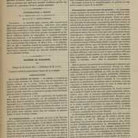 0200 - Page 188 - Hôpital Saint-Antoine. M. Fernet. Saturnisme ; goutte saturnine (?) ; - Néphrite interstitielle - Accidents urémiques. - Mort. - Autopsie. (Observation recueillie par MM. Mahot et Barth...) / Considérations à propos de la température dans la pleurésie ; par M. le Dr F. Giberton-Dubreuil / Société de biologie. Séance du 24 février 1877. Communications. De la non-toxicité du cuivre. M. Lépine / De l'hémianesthésie. M. Tripier... / Granulations tuberculeuses du poumon. M. Grancher