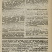 0267 - Page 255 - Bibliographie. Le diabète sucré et son traitement diététique. Par le docter Arnaldo Cantani / Chronique et nouvelles scientifiques. Faculté de médecine de Paris. - Cours complémentaire de physique