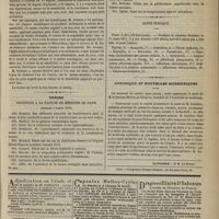 0275 - Page 263 - Société de biologie. Séance du 17 mars 1877. Des courants continus. M. Onimus / Thèses soutenues à la Faculté de médecine de Paris pendant l'année 1876 / Santé publique / Chronique et nouvelles scientifiques